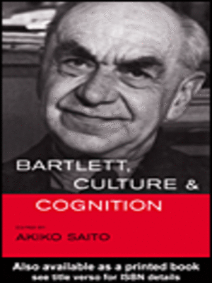 cover image of Bartlett, Culture and Cognition